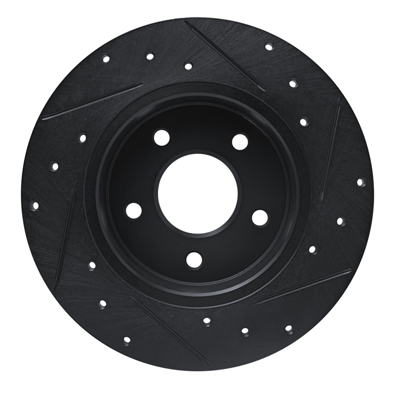 Nissan ALTIMA Brake Rotor (1) - Rear Left - R1 Concepts - Drilled & Slotted - Black - `19-`25